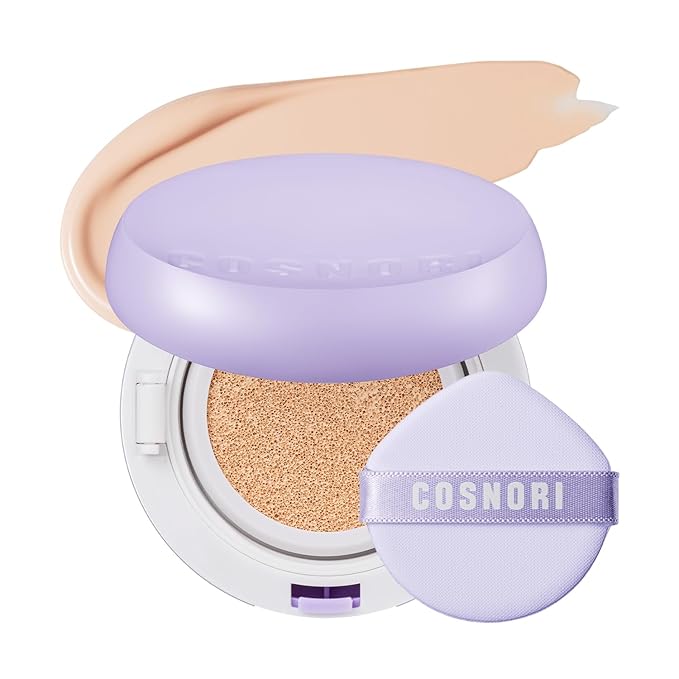 COSNORI Panthenol Barrier Cushion Foundation -Lightweight Formula to Cover Pores & Blemishes – Moisture Dewy Glowing Finish – Long Wearing Formula, 0.41 fl.oz. (01 Ivory)