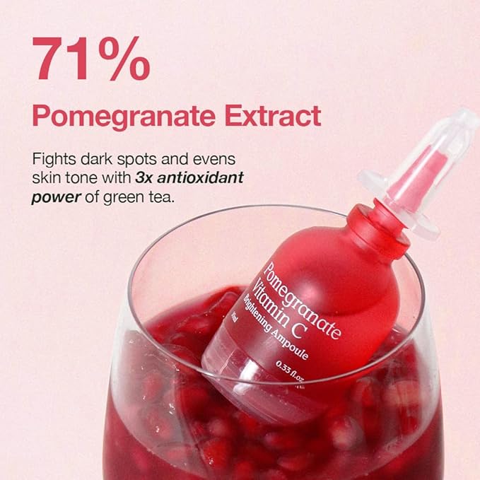 Vitamin C Brigntening Serum (10ml / 0.33 Fl oz) 1ea | Dark Spot Care, Radiant Glow, Glass Skin, Multi-Vitamin Complex, Pomegranate Water, For Sensitive Skin, NDP