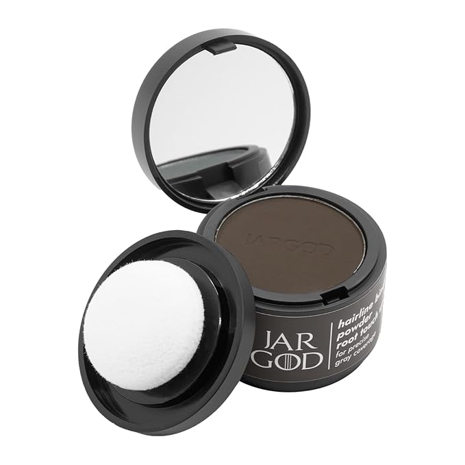 Hairline Root Touch-Up Powder for Instant Gray Coverage and Temporary Hair Color for Roots and Highlights for Women & Men (0.14 Ounce (Pack of 2), Dark Brown)