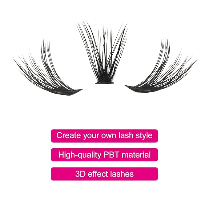 Lash Clusters Extensions 40D Individual Cluster Lashes Black Mink DIY Eyelash Extensions at Home Professional Makeup (40D-0.07-D, 11mm)