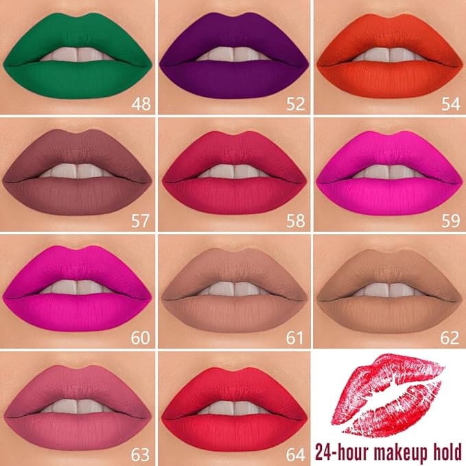1Pcs 2 in 1 True Nude Matte Lip Liner and Liquid Lipstick Stain Makeup Set for women, True Nude Long Lasting Smudge Proof Lip Tint Matte Finish Lip Gloss for All-Day Color Hold Easy to Use 62#