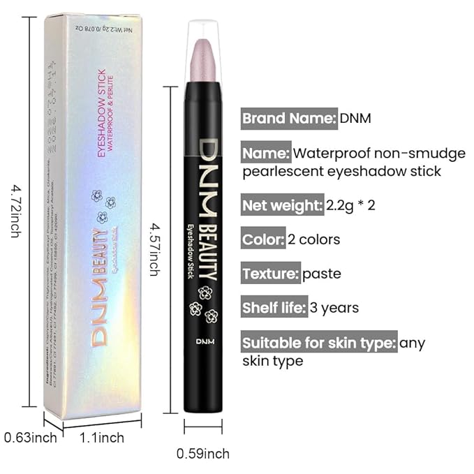 evpct 2Pcs Cream Eyeshadow Sticks Set for Eyes Waterproof, Orchid Shimmer Matte Eye shadow Stick Pencil Pen Bulk sombras en crema para ojos 26+26