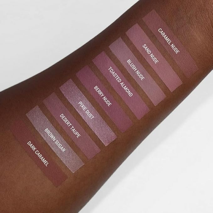Aromi Matte Liquid Lipstick | Long Lasting, Waterproof, Sand Beige Lip Shade, Tan, Smudge + Transfer Proof, Gluten Free, Vegan Makeup (Caramel Nude)