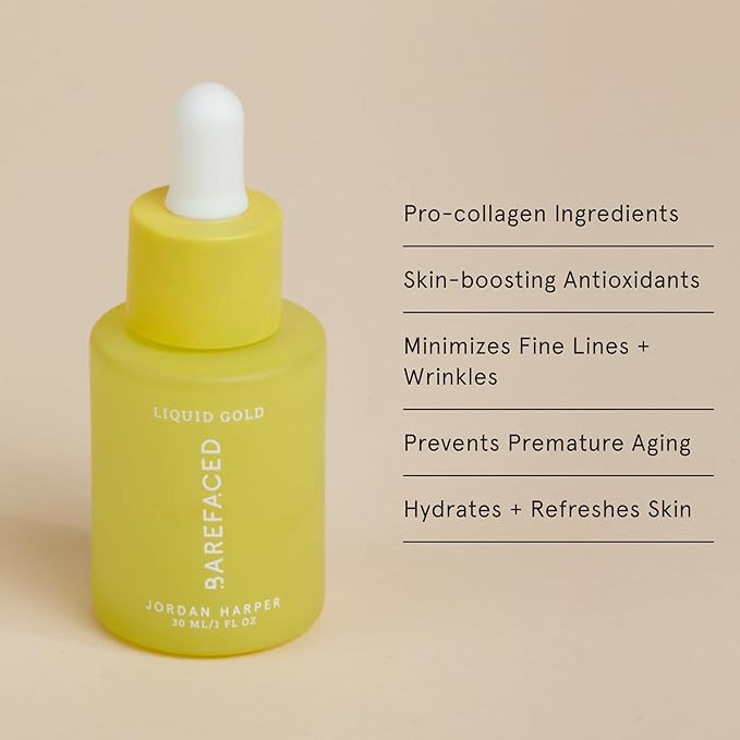 Barefaced Bright Skin Routine - Toning Pads, Brightening Serum, Liquid Gold, & Hydrating Lotion for Smoother, Brighter Skin