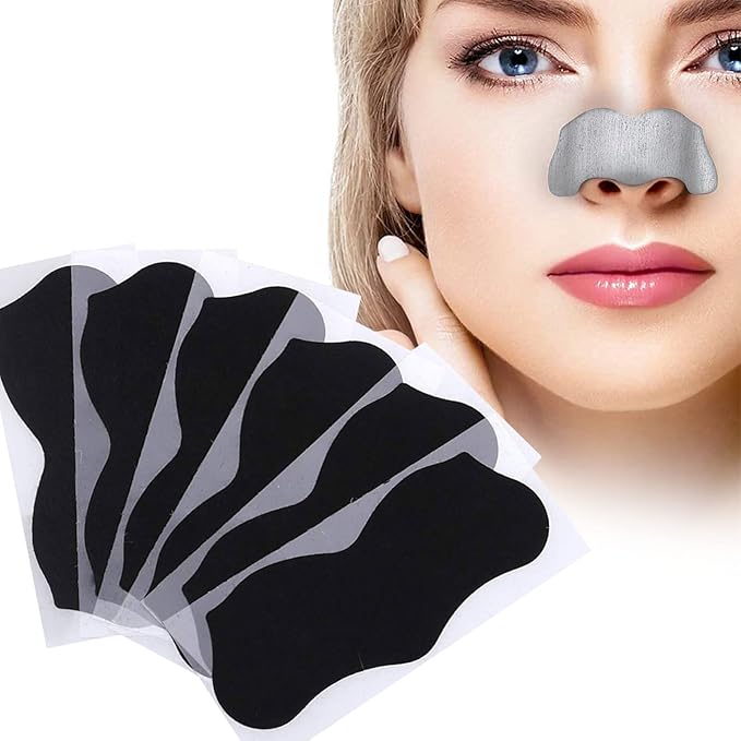 ELAIMEI Pore Strips, 80 Pcs, Natural Charcoal Blackhead Remover Strips for All Skin Types, Pore Deep Cleansing & Minimizing Nose Strips, Instant Unclogging