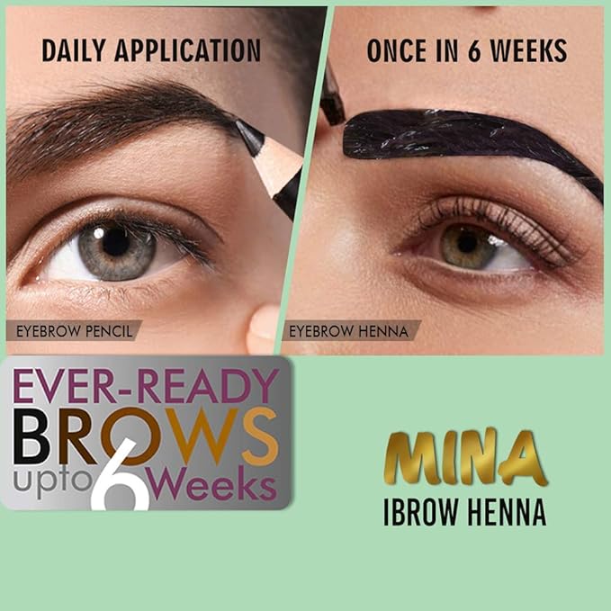 Mina ibrow Hair Color Medium Brown|Natural Spot coloring Hair Tinting Powder, Water and Smudge Proof | No Ammonia, No Lead with 100% Gray Converge|Vegan and Cruelty free