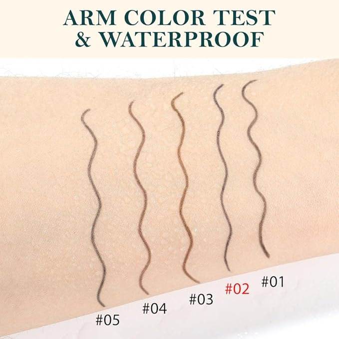 Fine Tip Eye Brow Pencils for Women, Ultra-Fine Mechanical Pencil with Eyebrow Brush,Draws Tiny Brow Hairs, 3 Pcs Waterproof Dual-Sided Defines, Fills Brows, Shapes, Contours, Combs-Smoky brown