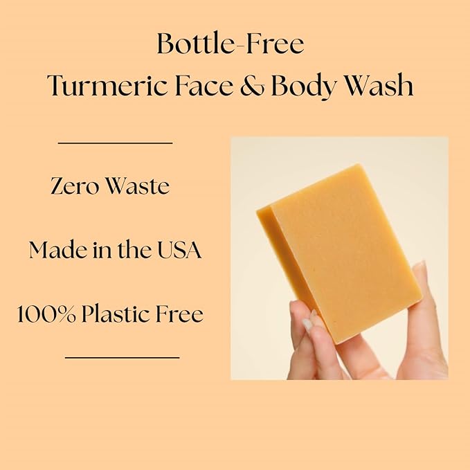 Aspen Kay Naturals Turmeric Soap for Face & Body - With Organic Shea Butter, Chamomile & Calendula - Gentle Turmeric Face Wash, All Skin Types, Made in USA (3 pack)