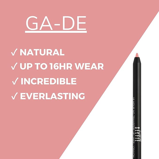 GA-DE Selfie 16 Hours Lip Liner, 850 - Long-Lasting, Transfer-Resistant Lip Liner Pencil - Lightweight, Creamy Soft Texture, High-Pigmented - 0.02 oz