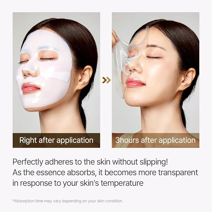 mixsoon Bean Collagen Hydrogel Mask - Hydration All-In-One Firming, Soothing Gel Formula for Radiant, Smooth Skin 35g / 1.18 fl.oz. (3ea) Korean Glass Skin Care
