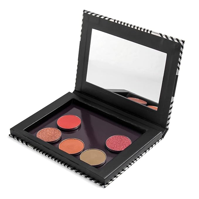 TUOKING Makeup Magnetic Palette with Mirror and 20Pcs Metal Stickers Empty Storage Palette for Eyeshadow Powder Highlighter