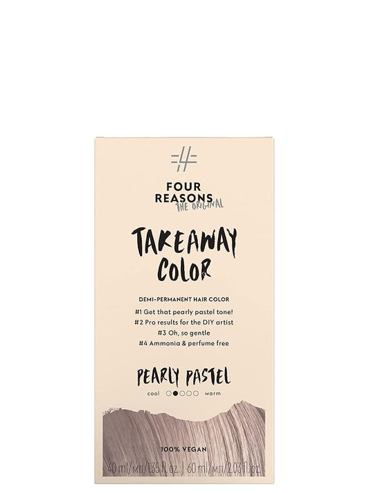 Four Reasons Original Takeaway Color - Pearly Pastel – 9.12 Light Pearl Ash Blonde - Demi-Permanent Hair Color - Ammonia-Free and Fragrance-Free Hair Dye - 100% Vegan & Cruelty Free