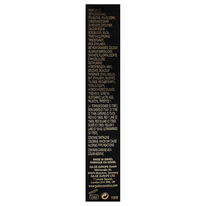 GA-DE Crystal Lights Lip Gloss, 806 - Enriched with Light-Reflecting Crystal Pearls - Smooth Silky, Rich Color - Moisturizes and Adds Shine - 0.2 oz