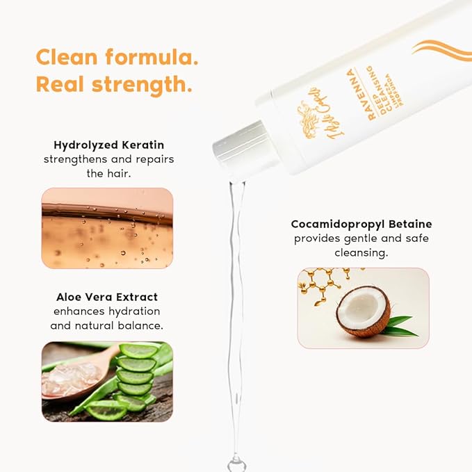I Belli Capelli Ravenna Clarifying Shampoo Pre Treatment, Clarifying Shampoo For Build Up -Preps Hair Deep Cleansing, Removes Impurities For Long Lasting Treatment- 300ml/10.1 fl.oz