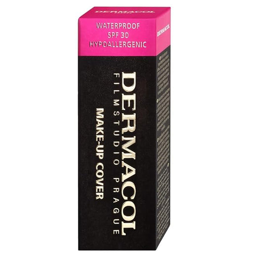 Dermacol - Mini Full Coverage Foundation 13g, Liquid Makeup Matte Foundation with SPF 30, Waterproof Foundation for Oily Skin, Acne, & Under Eye Bags, Long-Lasting Makeup Products Shade- 218