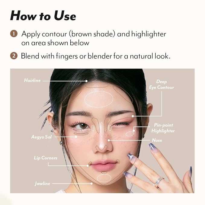 I'M MEME I'm Multi Stick Dual | Two Shade Shading and Highlighting Matte Finish | Suitable for Beginners Portable Size | 002 Cool Contouring