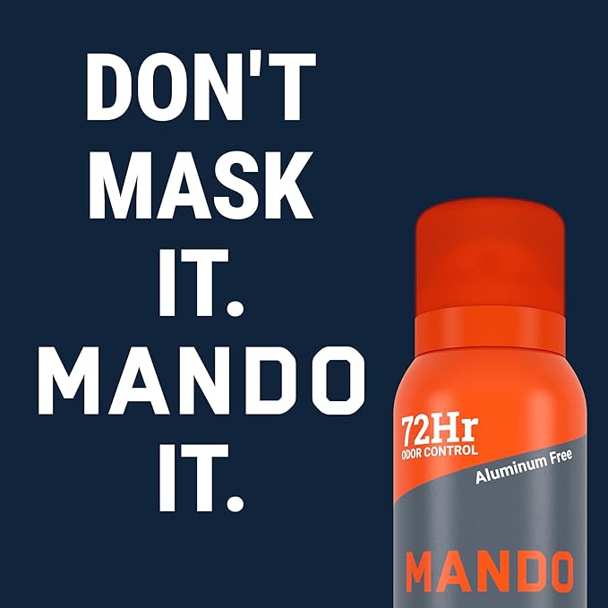 Mando Whole Body Deodorant For Men - Invisible Spray Deodorant - 72 Hour Odor Control - Low Irritation Formula - Aluminum Free, Benzene Free - 3.6 ounce Cans (Pack of 2) - Mt Fuji