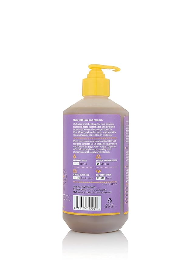 Alaffia EveryDay Shea Body Wash - Naturally Helps Moisturize and Cleanse without Stripping Natural Oils with Shea Butter, Neem, and Coconut Oil, Fair Trade, Vanilla Mint 16 Fl Oz