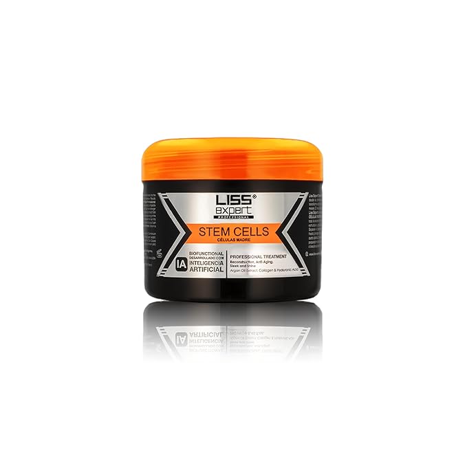 Liss Expert Stem Cells Smoothing Treatment – Organic Keratin & Argan Oil – for Frizz-Free Repair & Shine – Professional Straightening(250 ml-Shoulder Length)