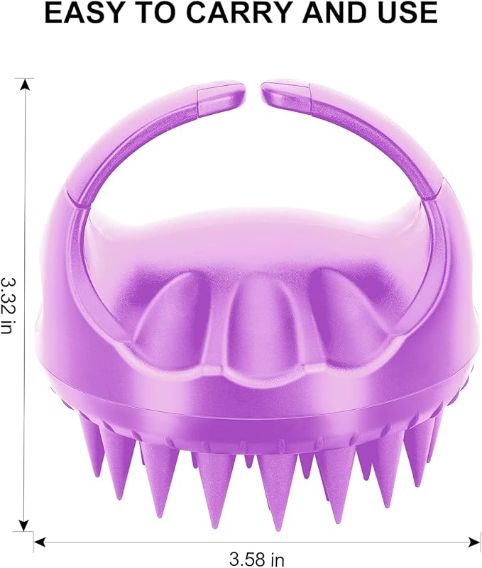 SetSail Hair Scalp Massager Shampoo Brush, Soft Silicone Hair Scalp Scrubber with Ergonomic Handle Dry and Wet Use Hair Scalp Brush for Hair Growth, Dandruff Removal, Blood Circulation for Women Men