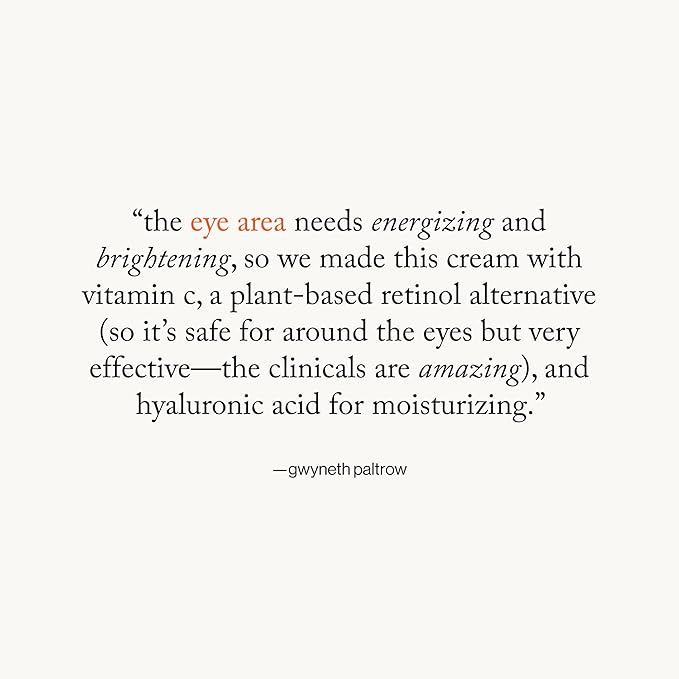 goop Beauty Vitamin C Eye Cream | Color Correcting Cream for Dark Circles | Helps Smooth Wrinkles & Depuff Eyes | 0.5 fl oz