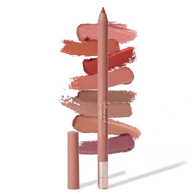 Brown Lip Liner, Retractable Waterproof Lipliner Dark Brown, Long Lasting Gel Lip Liner for Lip Contour, Creamy and Soft, Longwear for 24H, High Pigmented (Nutmeg)