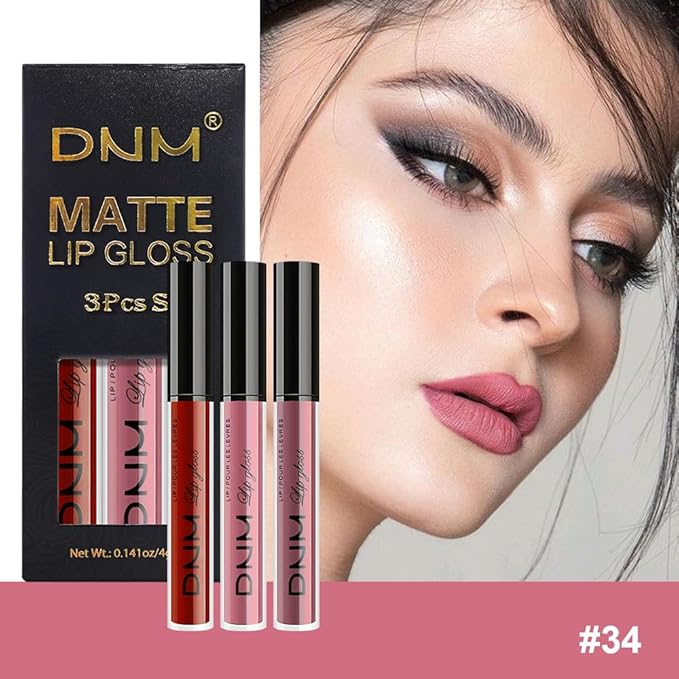 evpct 3Pcs Dark Red Mauve Maroon Matte Liquid Lipstick Lip Stain Sets for Women, Matte Lipstick Long Lasting Waterproof Permanent 24 Hours original, Magic Lip Sticks Pack for Halloween Daily Makeup