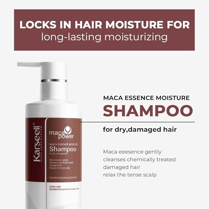 Karseell Argan Oil Shampoo Extract Moisturizing Deep Repair Smooth Shampoo for Dry and Damaged Hair 16.9Oz 500ml
