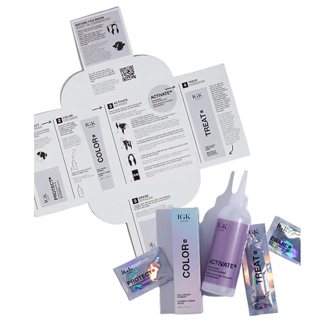 IGK Permanent Hair Dye Color Kit | 4N Original Brown - Brown Black | 100% Gray Color Coverage + Strengthen + Shine | Ammonia Free