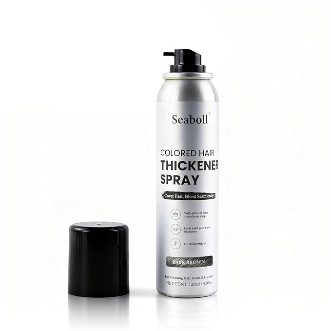 Root Touch Up Hair Color Spray – 4oz, Sweat-Resistant & Natural, Instant Gray Hair Cover Up, Temporary Root Concealer Spray for Roots, Hairline & Scalp– Dark Brown – Women & Men