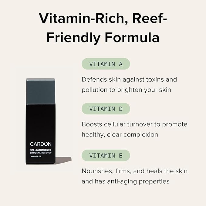 Cardon Men's SPF 30 Korean Sunscreen for Face, Facial Moisturizer With Sunblock, Anti-Aging Face Sunscreen, SPF Facial Moisturizer, Men's Skin Care Lotion with Cactus Extract (1 Bottle - 35ml)