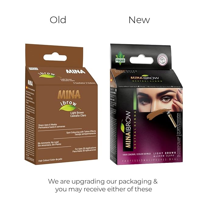 MinaiBrow Instant Hair Dye Kit Light Brown | 100% Grey Coverage Upto 30 Applications, Natural Spot Coloring Tinting Powder with Rose Water & Duo Angled Brush, Water & Smudge Proof