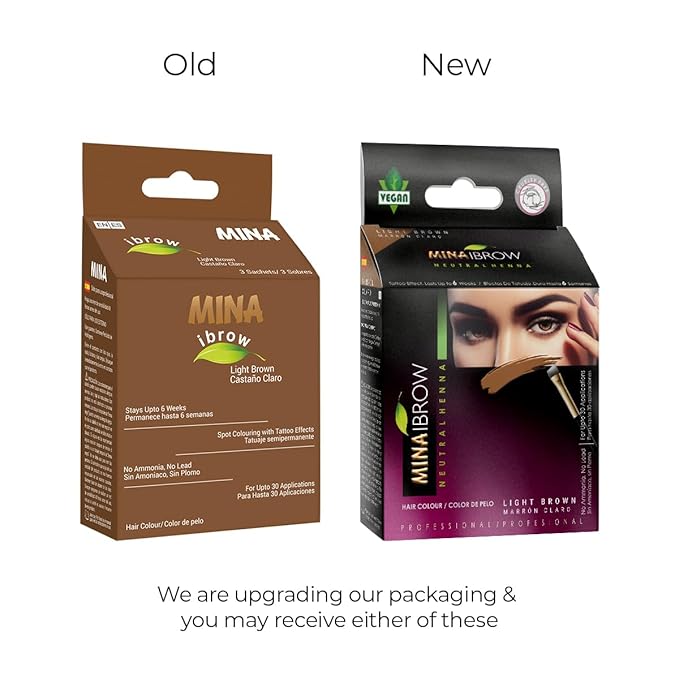 MinaiBrow Tint Kit Light Brown | Natural Spot Coloring Brow Powder with Brush for Tinting | Water & Smudge Proof Instant Brow Dye, 100% Gray Converge, Ammonia Free