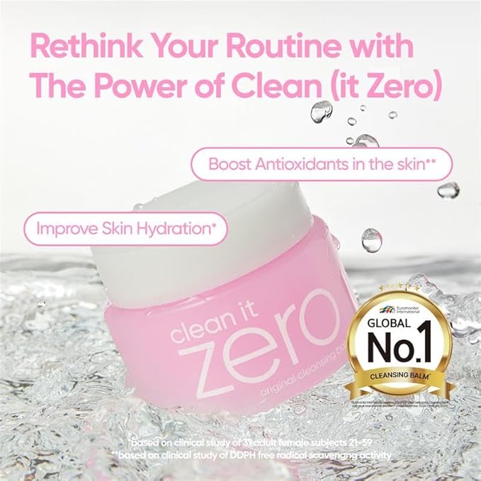 BANILA CO Clean it Zero Original Cleansing Balm | Korean Makeup Remover, Cleansing Oil, Facial Cleanser for All Skin Types | Vegan | Made with Acerola Berry & Vitamin C (100ml / 3.38 fl. oz)