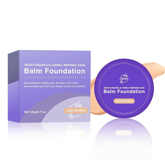 Balm Foundation | Age-Defying Hydrating Cushion Foundation for Mature Skin, Medium Buildable Coverage & Satin Glow Finish Makeup, Blurs Fine Lines, Smooths Texture (light/medium)