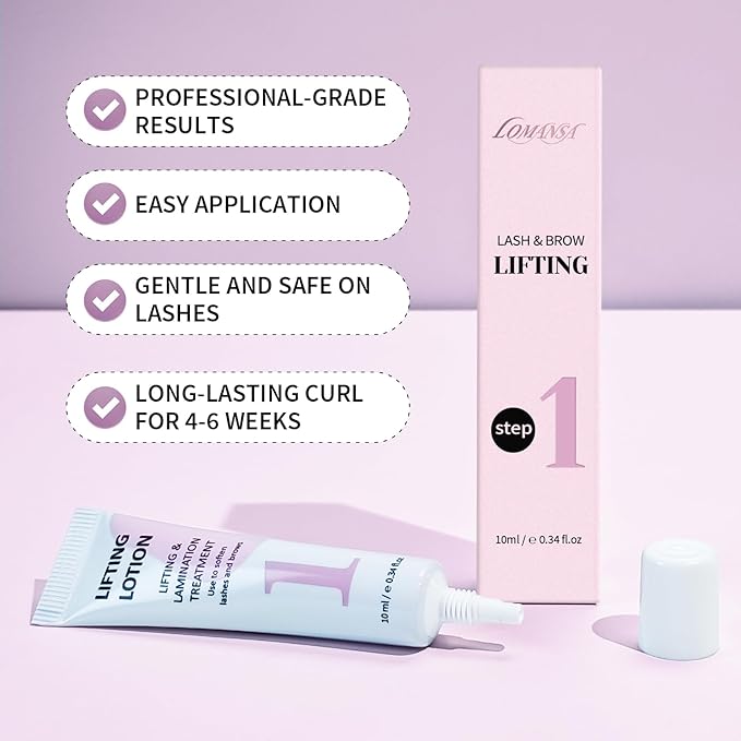 Lash Lifting Lotion Lomansa Korean Eyelash Perm Lotion Tube Design Eyebrow Lamination Eyelash Lift Lash Perm - 10ml