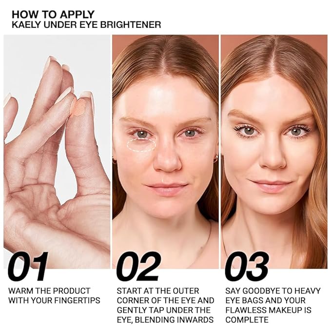 Kaely Under Eye Brightener, Under Eye Concealer for Older Women, Color Correcting Pot Concealer for Dark Circles Brighten Makeup, corrector de ojeras, Vegan & Cruelty-Free, 09 Vanilla Shimmer