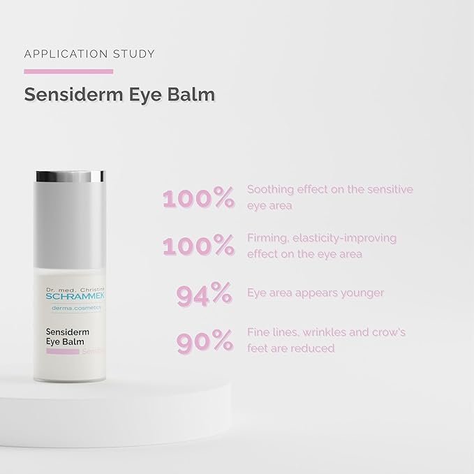 Schrammek Sensiderm Eye Balm – Intensive Care for Dark Circles, Puffiness, and Crow’s Feet – Gentle Formula with Eyebright and Centella Asiatica – Smooths and Hydrates – Dr