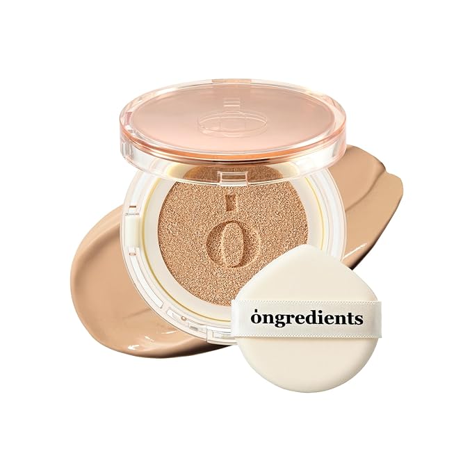 Skin Barrier Glow Cover Cushion, All-day Coverage, Glow Finish, Lightweight, Skincare-Like Texture, Non-cakey Makeup, Korean Cushion Foundation (#31N Sand, 0.15 oz)