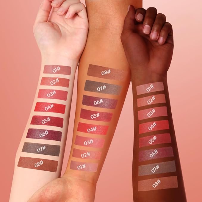 Wine Berry Matte Lip Liner Pencil – Smooth & Moisturizing Lip Pencil for Precise Contour, Rich Color Payoff, Lightweight Everyday Lip Makeup, Twist-Up Design,06#