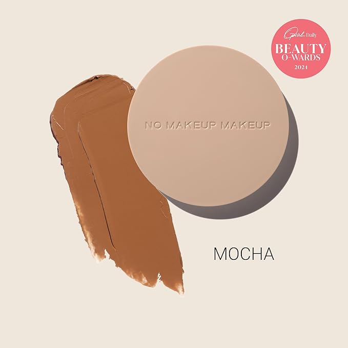 Foundation by No Makeup Makeup | Conceal & Correct with Long-Lasting, Buildable Formula & Lightweight Soft Finish | Cruelty-Free, Vegan, Fragrance-Free | Mocha
