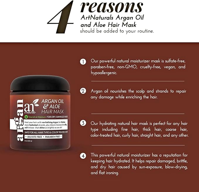Artnaturals Argan Hair Mask, 8 Ounce