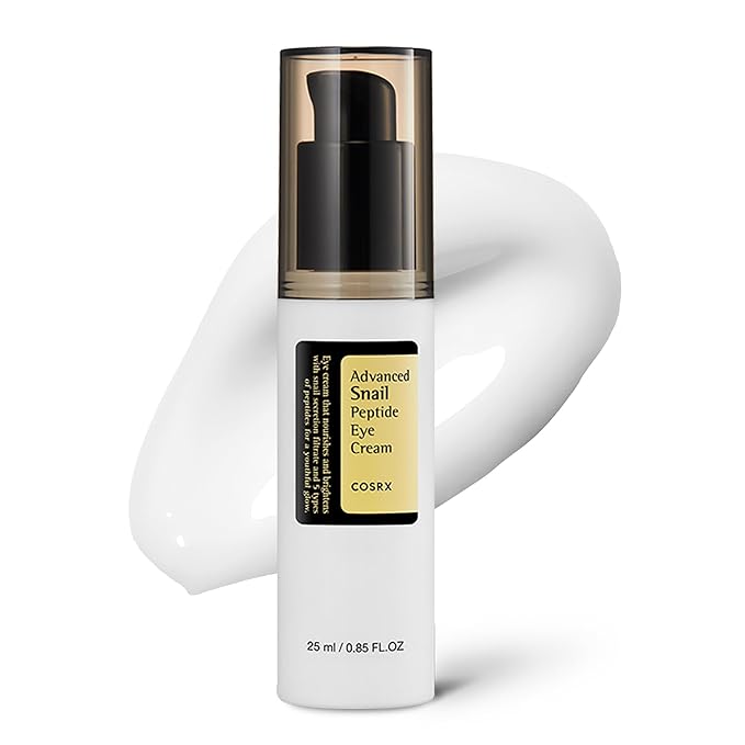 COSRX Snail Mucin Peptide Under Eye Cream, 0.84 fl oz, 73.7% Snail Mucin and Niacinamide, Eye Care, Eye Cream Anti Aging, Dark Circles, Korean Skin Care, Stocking Stuffers for Women