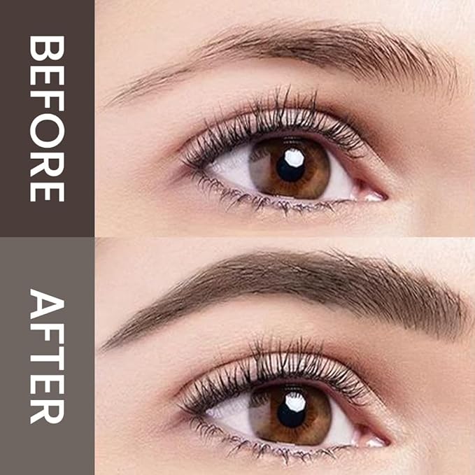 Kaely Microblading Eyebrow Pen with Brush, Magical Precise Waterproof Brow Pen, 4 Tip Eyebrow Contouring Eye Brow Pencils for Women, Creates Natural Brows, Sponge Head 03 Black Brown