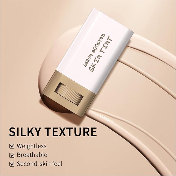 Foundation Stick Beauty Balm Serum Boosted Skin Tint, Serum Boosted Skin Tint Balm, Solid Tinted Moisturizing SerumContour Stick Foundation FaceStick, Longwear ContourStick, Natural Finish (#6)
