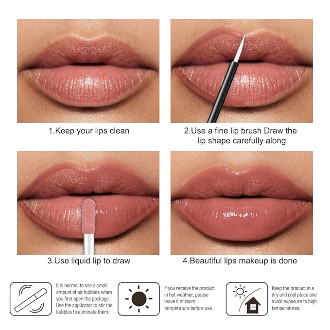 Kaely Longwear Shine Lipstick for Women, Highly Pigmented Liquid Lip Color Makeup, Non-Transfer Lip Gloss Stain Waterproof Smudge Proof 24 Hour, Glossy Finish, Vegan & Cruelty-free, 03 CAPTIVATED