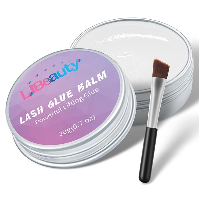 Libeauty Lash Glue Balm Lash Lift Adhesive 0.71Oz/20G Strong Sticky Fruit Flavor Eyelash & Eyebrow Perm Glue Balm for Long Lasting Individual Brow Lamination Gel