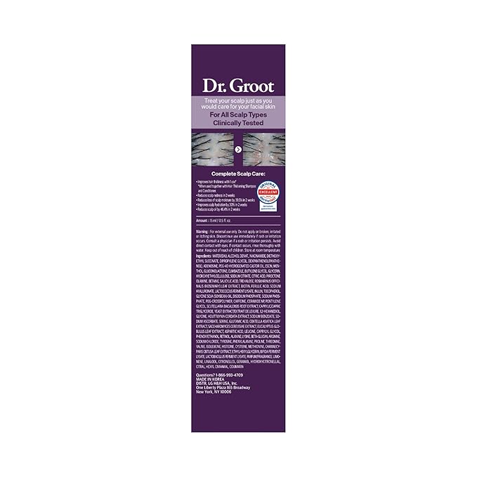 Dr. Groot Award-Winning Hair Thickening Serum for Hair Loss, Thinning Hair, Korean Hair Care, Scalp Treatment, Clinically Tested, Thicker Hair, Reduces Oil, Roll On