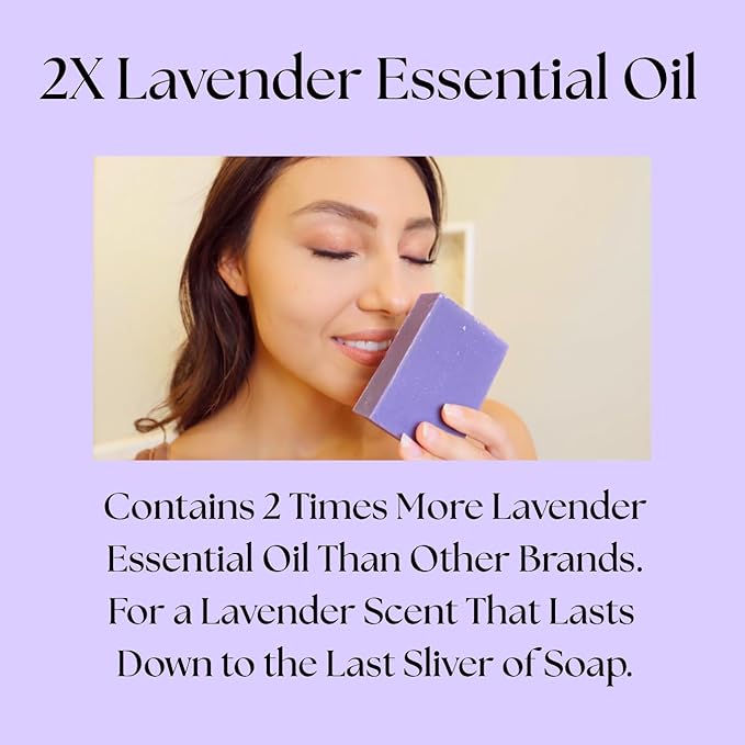 Aspen Kay Naturals Lavender and Goats Milk Soap Bar. Natural Lavender Soap with Organic Shea Butter & Pure Essential Oils. Gentle for Face and Body. For Men, Women & Teens. Handmade in USA. (3 pack)