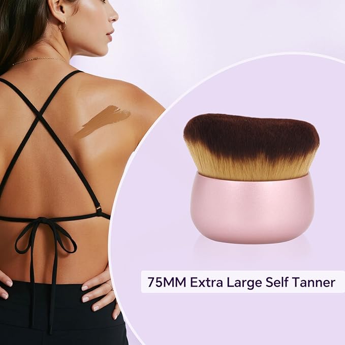 Extra Large Body Makeup Brush for Self Tanner, 75MM Professional Application Brush of Self Tanner Lotion and Bronzer, Large Size for Full Body Coverage
